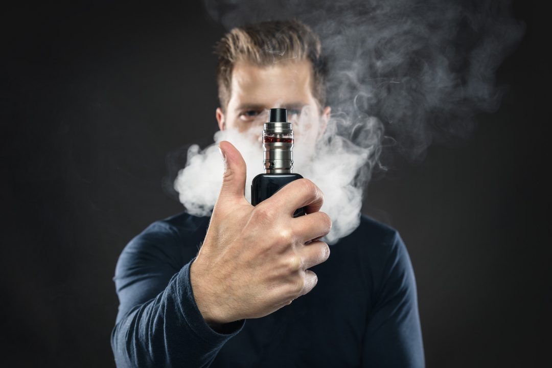 Vaping e liquid from an electronic cigarette