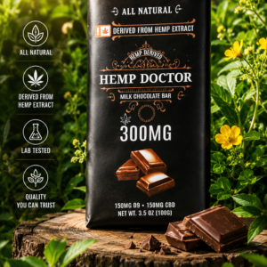Hemp Doctor 150 mg D9 THC and 150 mg cbd mix Milk Chocolate Bar